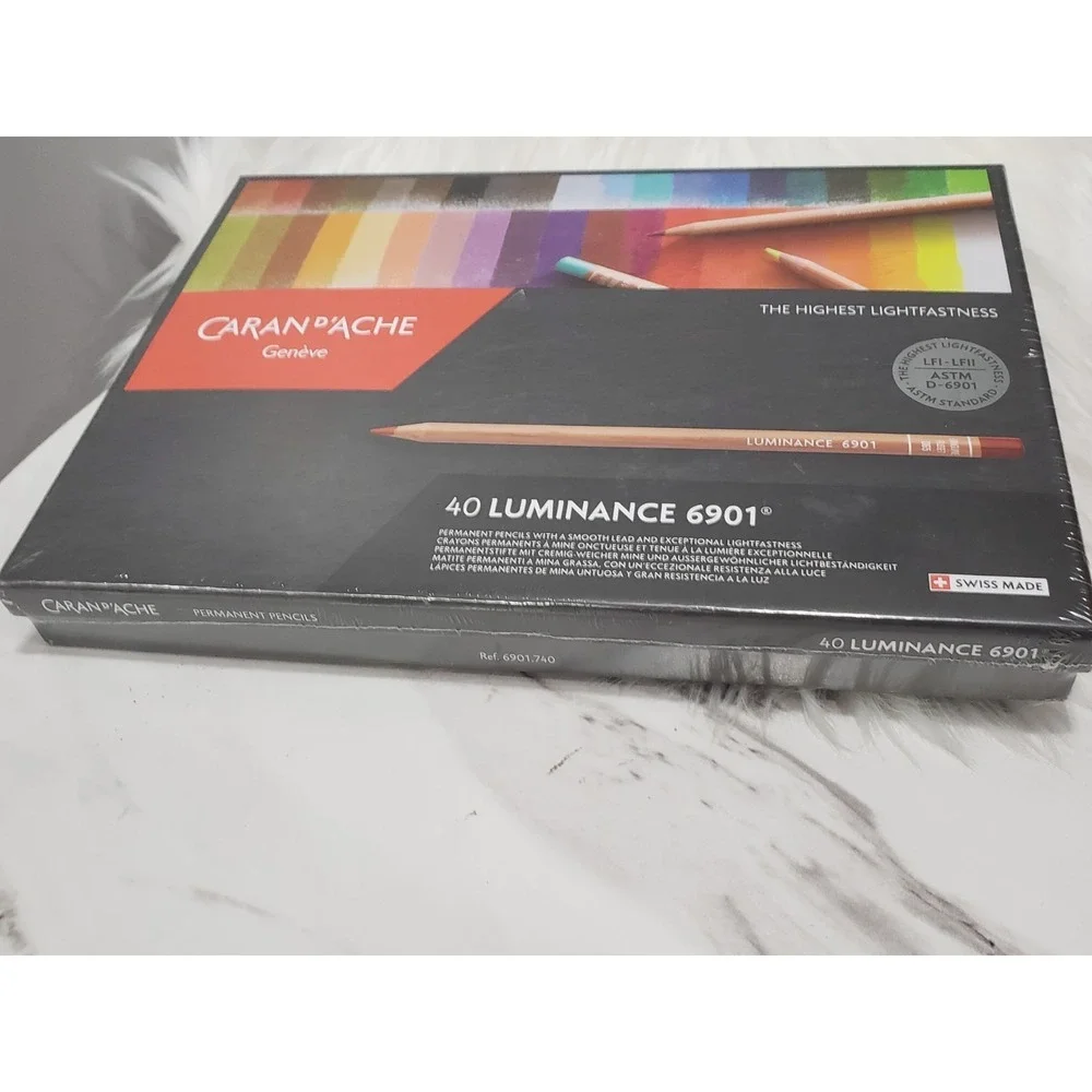 Caran d'Ache Luminance 6901 40 colored pencils NEW SEALED HIGHEST LIGHTFASTNESS